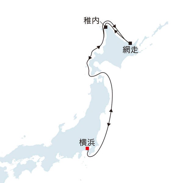 飛鳥Ⅲ アスカバルコニーB【横浜発着】夏の北海道クルーズ 網走・稚内(8日間)1